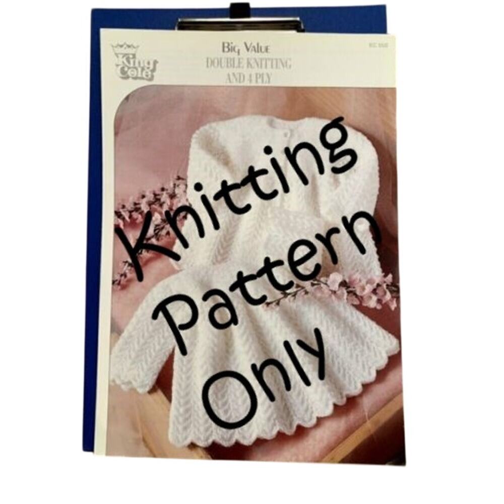 New King Cole KC650 Big Value DK Baby Dress & Coat Sweater Knitting Pattern